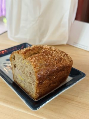 Sourdough banana bread, loaf (120.000 VND) *Half loaf pictured  at The Joi Factory in Ho Chi Minh City