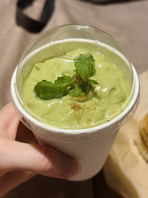 Avocado coffee, takeaway (65k VND)  at The Joi Factory in Ho Chi Minh City