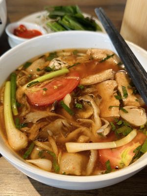 Vegan bún riêu (78K VND)  at The Joi Factory in Ho Chi Minh City