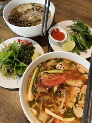 Vegan phở & vegan bún riêu  at The Joi Factory in Ho Chi Minh City