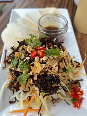 Vegan papaya salad (65k VND)  at The Joi Factory in Ho Chi Minh City
