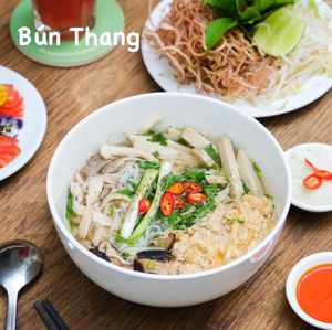 Bún Thang is a dish made from “leftovers” originated from the North. at The Joi Factory in Ho Chi Minh City