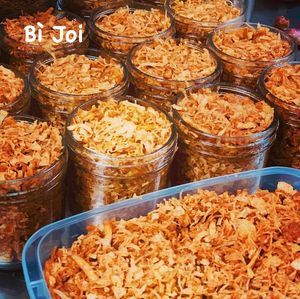 Bì Joi…many guests buy Bì Joi to keep at home to eat with their own noodles, rice, or bánh mì, super versitile! at The Joi Factory in Ho Chi Minh City