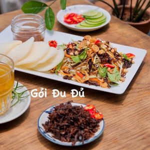 Vietnamese papaya salad…could be a bit spicy! at The Joi Factory in Ho Chi Minh City