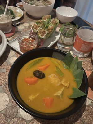 Fresh rolls and curry  at The Joi Factory in Ho Chi Minh City