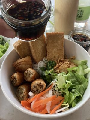 Bun dao nuac noodle dish  at The Joi Factory in Ho Chi Minh City