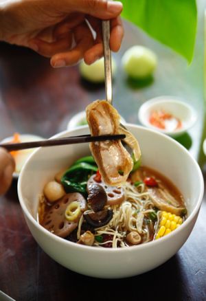 Mì Tiềm! The best slow cook noodle soup in the world! at The Joi Factory in Ho Chi Minh City