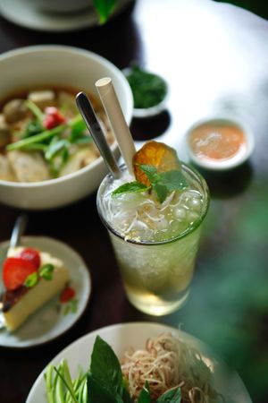 Coconut Jasmine Bubble Tea, made from fresh ingredients, nothing processed. at The Joi Factory in Ho Chi Minh City
