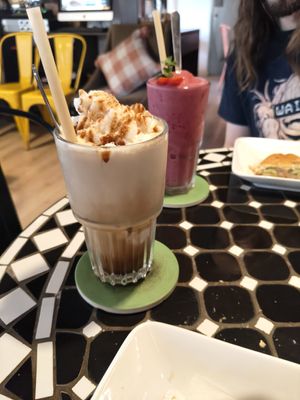 Coconut coffee and healthy heart smoothie at The Joi Factory in Ho Chi Minh City