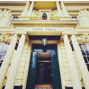 Are doors are open to welcome you. at Wavertree Town Hall in Liverpool