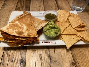 Vegan quesadilla at Tortilla - Soho in London
