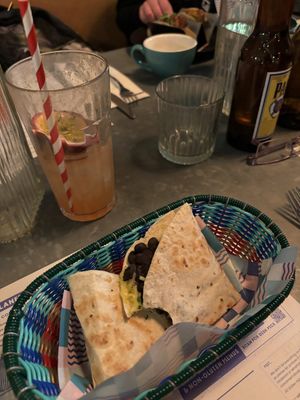 Forgot I had to take a photo so this is mid meal.  at Wahaca - Stratford in East London