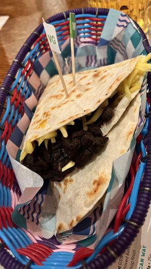 Vegan quesadillas   at Wahaca - Canary Wharf in East London