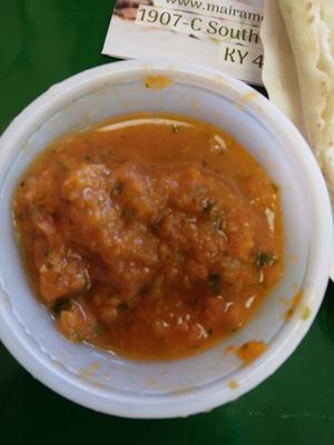 new hot sauce  #Veganuary at Maira in Louisville