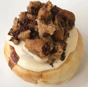 Caramel Frosting & Chocolate Chip Cookie Bites! at Cinnaholic in Ann Arbor