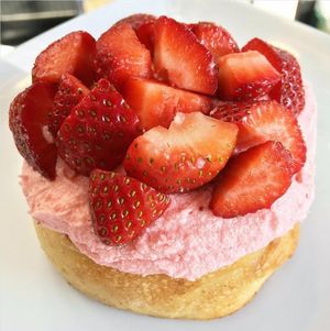 Double Strawberry! at Cinnaholic in Ann Arbor