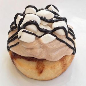 Hot Chocolate! Chocolate Frosting with Marshmallows & Chocolate Sauce! at Cinnaholic in Ann Arbor