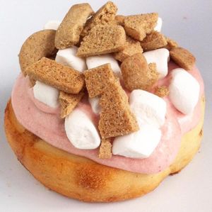 Raspberry Marshmallow Crunch! at Cinnaholic in Ann Arbor
