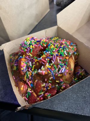 Strawberries and sprinkles   at Cinnaholic in Ann Arbor