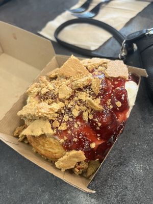 Cherry Cheesecake Cinnamon Roll  at Cinnaholic in Ann Arbor