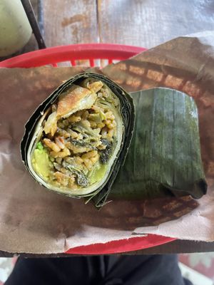 Vegan burrito (without black beans)  at Burrito Amor in Valladolid