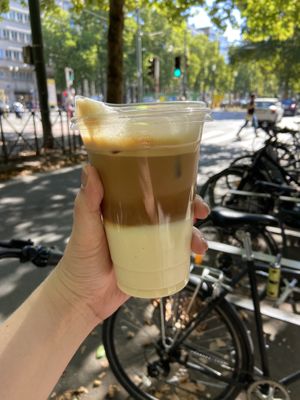 Soy milk iced latte  at BELGA & CO in Brussels