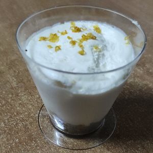 Mousse de limón at La Catalana in Guernica