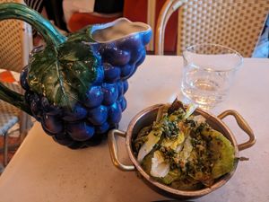 Braised romaine at Ave Mario in London