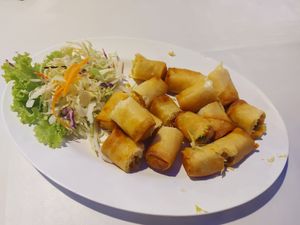 Spring rolls at Korn Restaurant in Koh Samet
