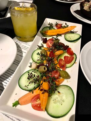 Roasted veggies that came with the hummus platter  at Beeside Balcony in Del Mar