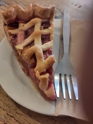 Apple and rhubarb pie at New Cut Coffee in Bristol