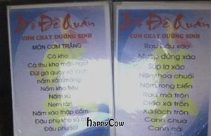 Some pages in the vietnamese Menu at Bo De Quan - Ho Tung Mau in Vinh