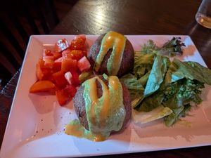 Vegan kibbeh at Jerusalem Garden Café in Asheville