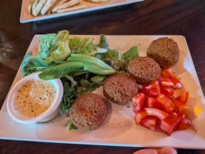 Falafel tapas at Jerusalem Garden Café in Asheville