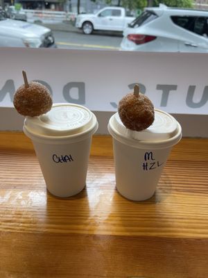 drinks! (chai & mocha)   at Dough Joy - East Pike Street in Seattle