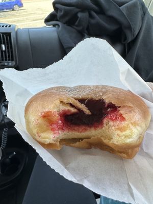 Inside of jelly  at Dough Joy - East Pike Street in Seattle