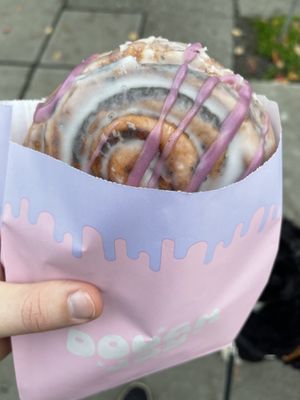 Blueberry cinnamon roll  at Dough Joy - East Pike Street in Seattle