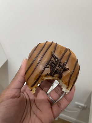caramel chocolate delight donut  at Krispy Kreme in Watford