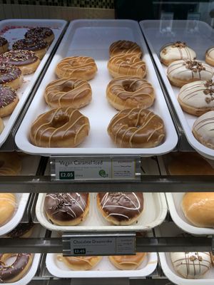 Vegan caramel doughnut   at Krispy Kreme in Watford