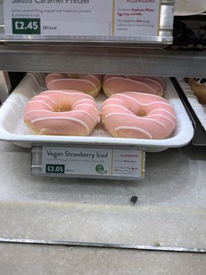 Strawberry doughnut  at Krispy Kreme in Watford