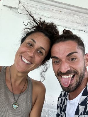 Two happy vegans  at Casa Revoa in Porto Alegre