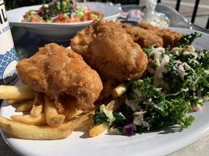 Crispy plant-based “fish” & chips at California Fish Grill in Redlands