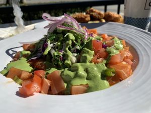 Plant-based “ahi” poke bowl at California Fish Grill in Redlands