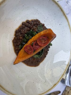 Zucca Hokkaido con curry di ceci   at Polisena L'Altro Agriturismo in Pontida