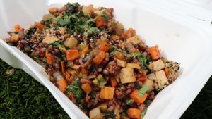 Black rice and tofu special at Star Anise Arts Cafe in Stroud