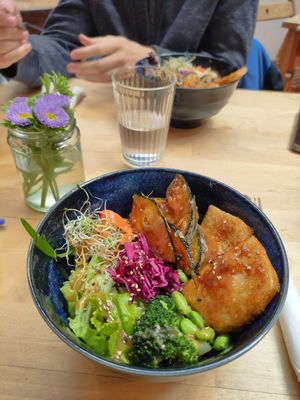 Rice bowls at Star Anise Arts Cafe in Stroud