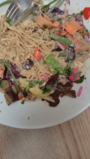 Noodle salad at Star Anise Arts Cafe in Stroud