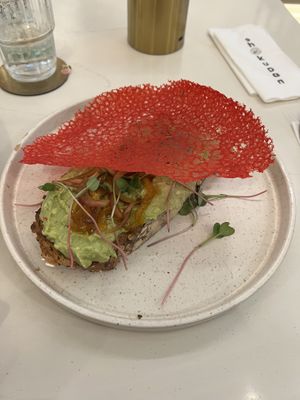 Avocado toast  at Shokupan in Nairobi