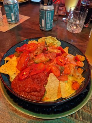 Vegan nachos at Brass Monkey Shore in Edinburgh