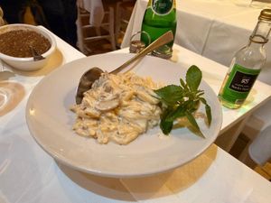 Mushroom-Orzo (amazing!)  at Stou Kir Yianni Restaurant in Omodos